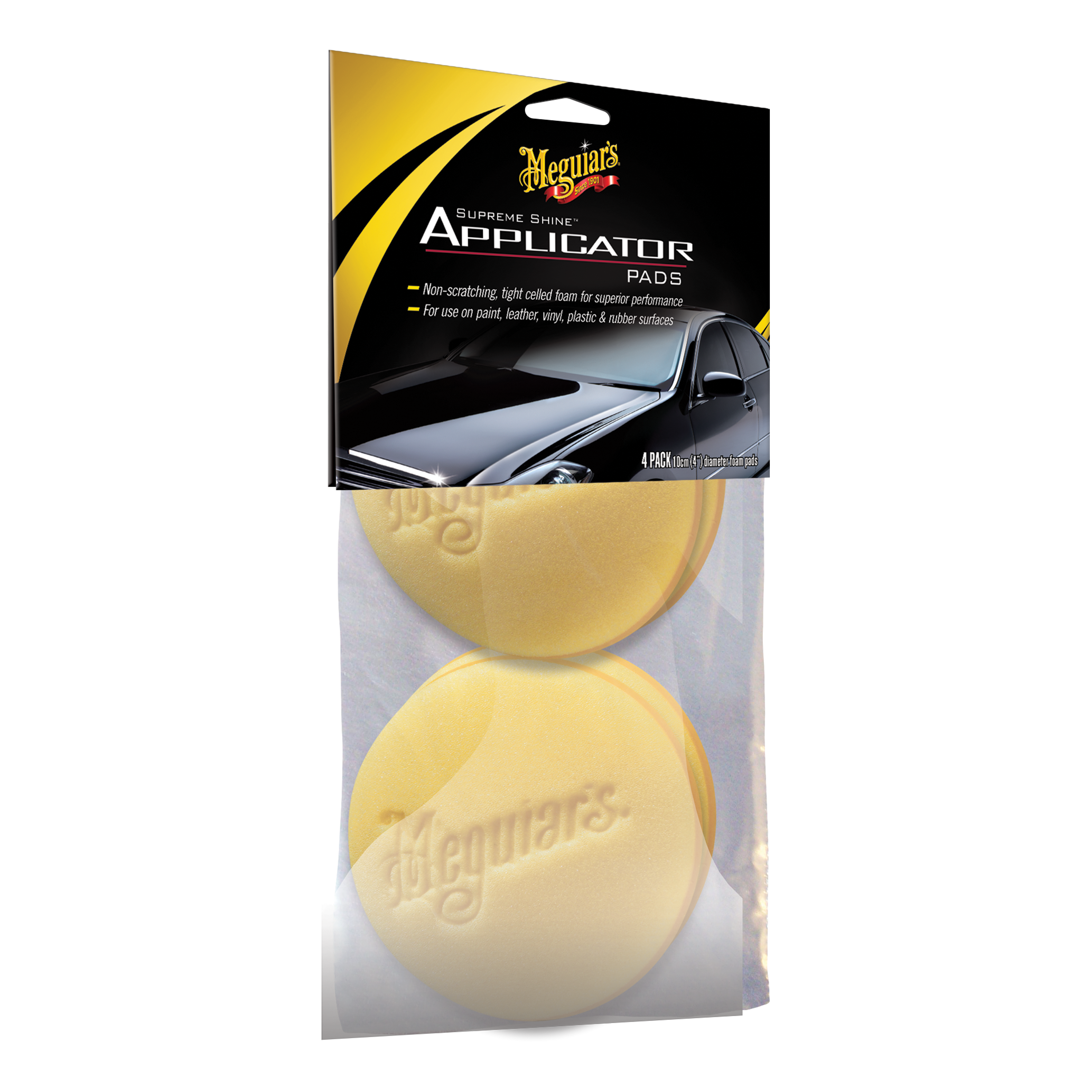 MEGUIAR'S W0004 Supreme Shine 4 Foam Applicator Pads, 4 Pack – Parts  Universe