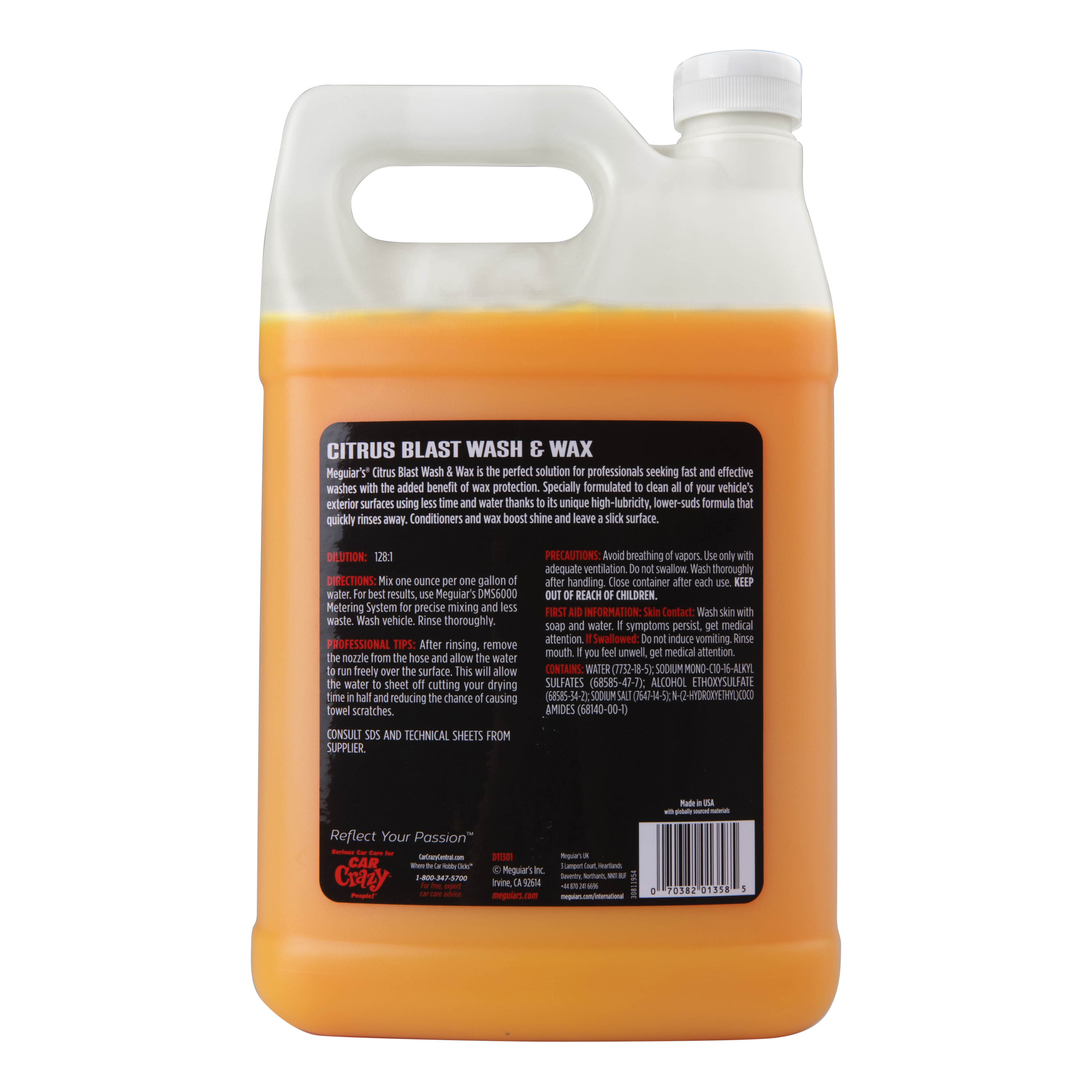 Meguiar's® Citrus Blast Wash & Wax, D11301, 1 Gallon