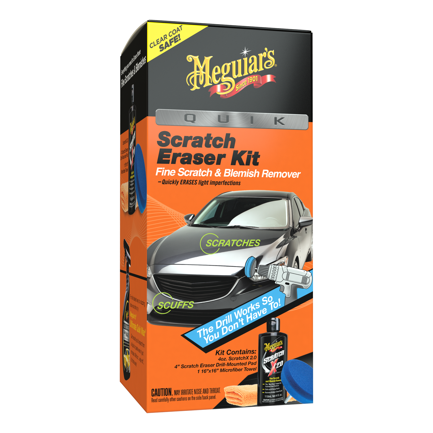 Meguiar's Quik Scratch Eraser Kit – All in One Kit to Remove Fine Blemishes - G190200, Kit