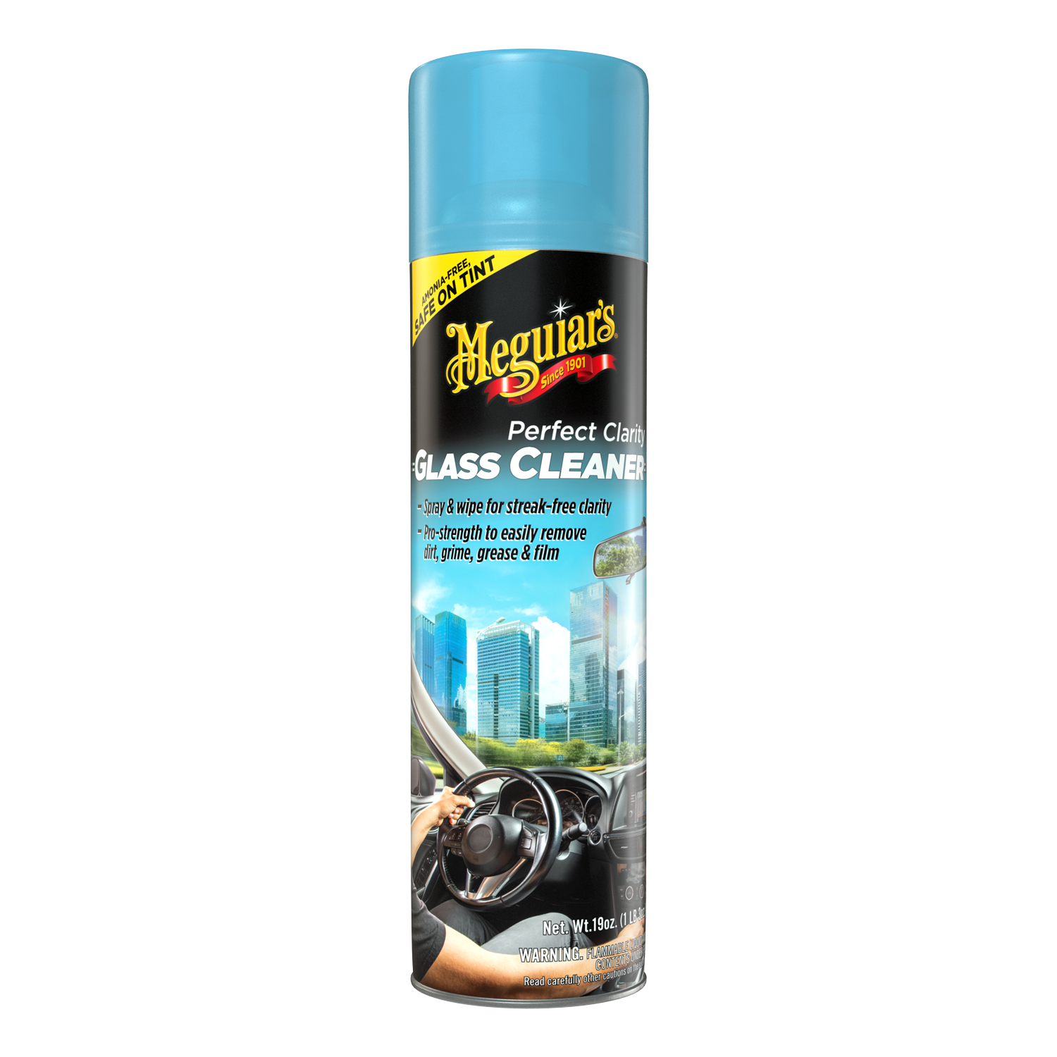 Meguiar's Perfect Clarity Glass Cleaner – Streak-Free Auto Window Cleaner - G190719, 19 oz