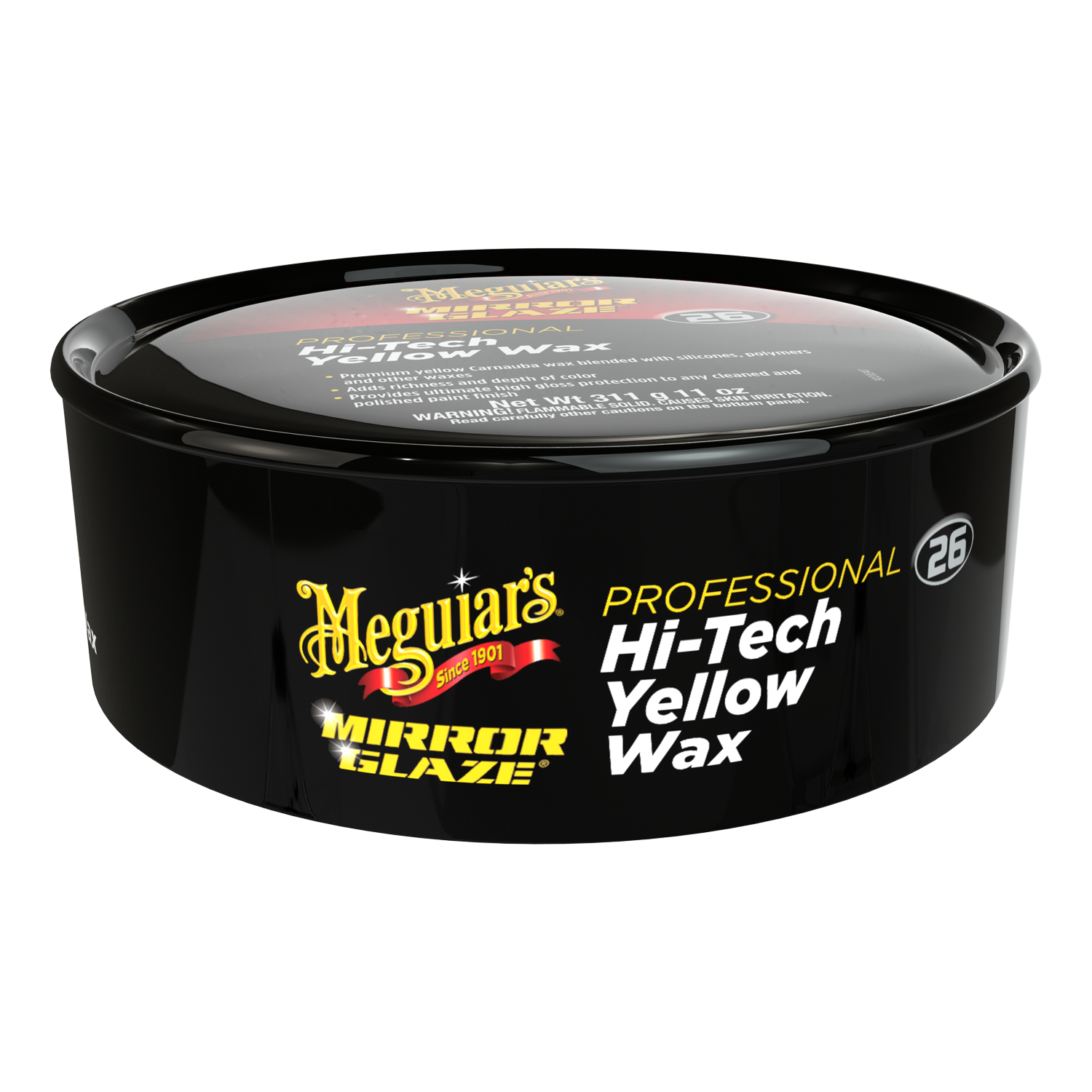 Meguiar's® Mirror Glaze® Hi-Tech Yellow Wax, M2611, 11 oz., Paste