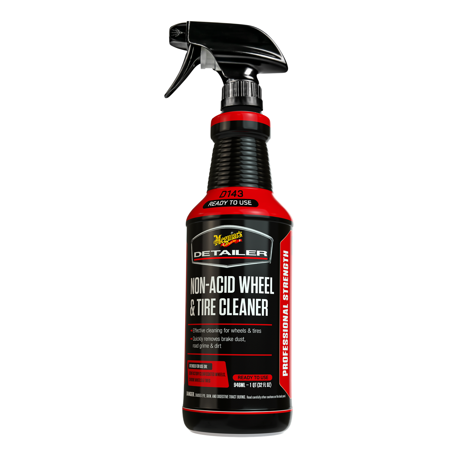 Meguiar's Non-Acid Wheel & Tire Cleaner – Clean Tires & Wheels Without  Using Acid - DRTU14332, 32 oz