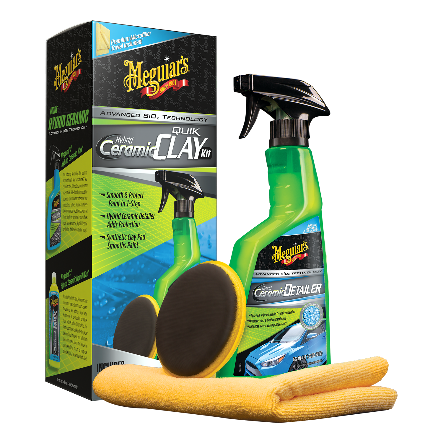 Kit Quik Clay Bar + Tok Final Para Descontaminação - G1116 - Meguiars