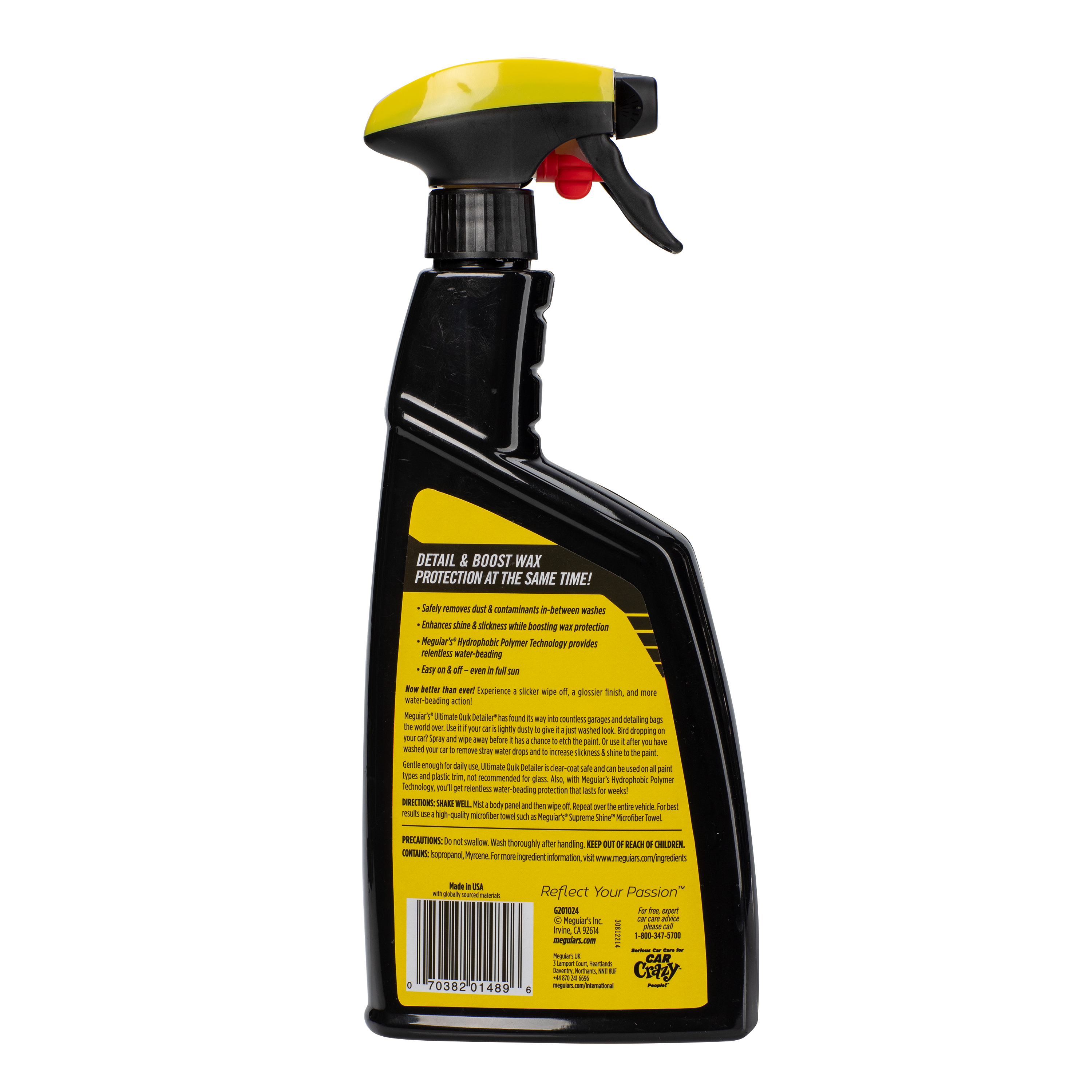 Meguiar's Ultimate Quik Detailer, Light Paint Cleaning and Enhanced Gloss  Between Washes, G201024, 24 oz