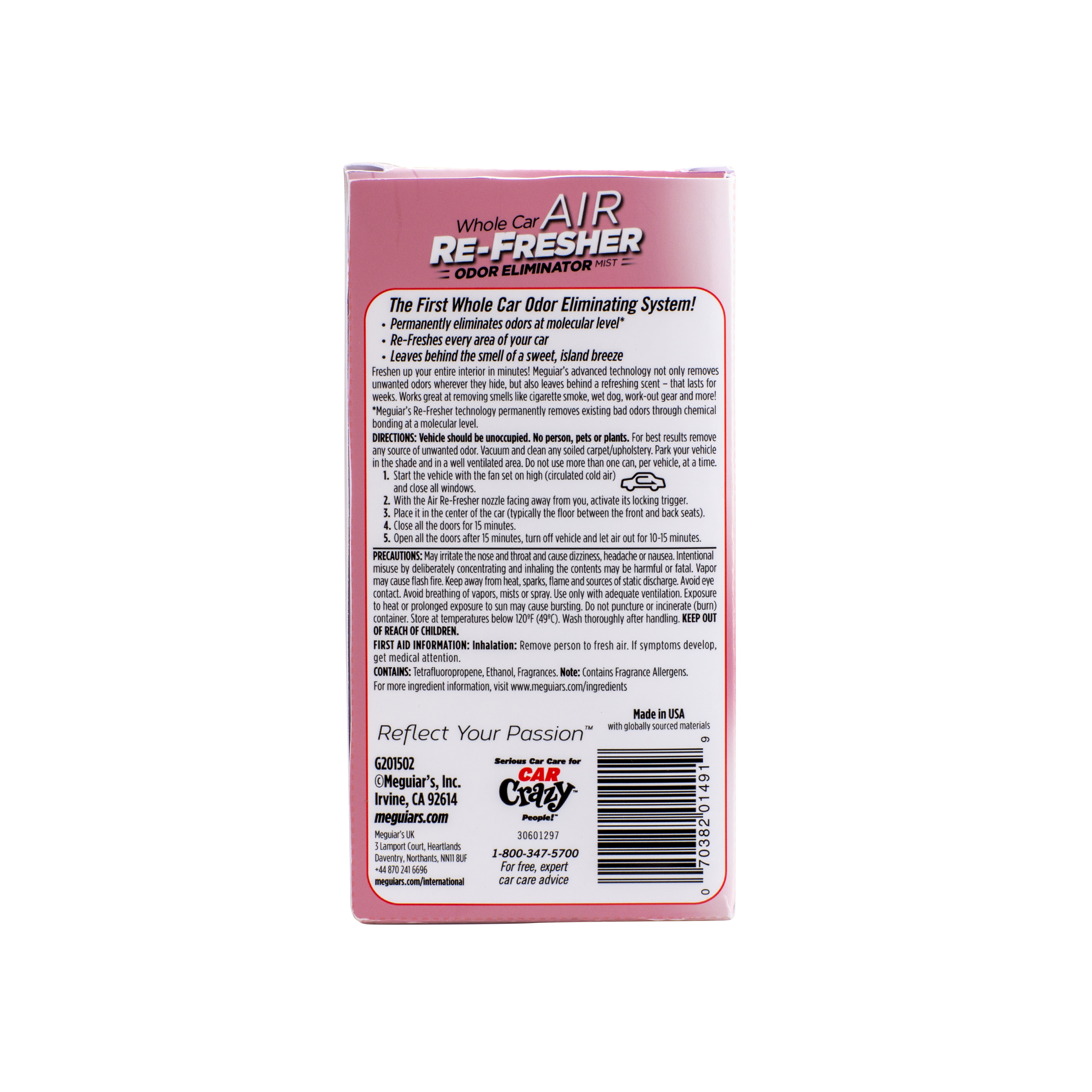 Air Re-Fresher Odor Eliminator Meguiars Fiji Sunset Scent - G201502EU - Pro  Detailing