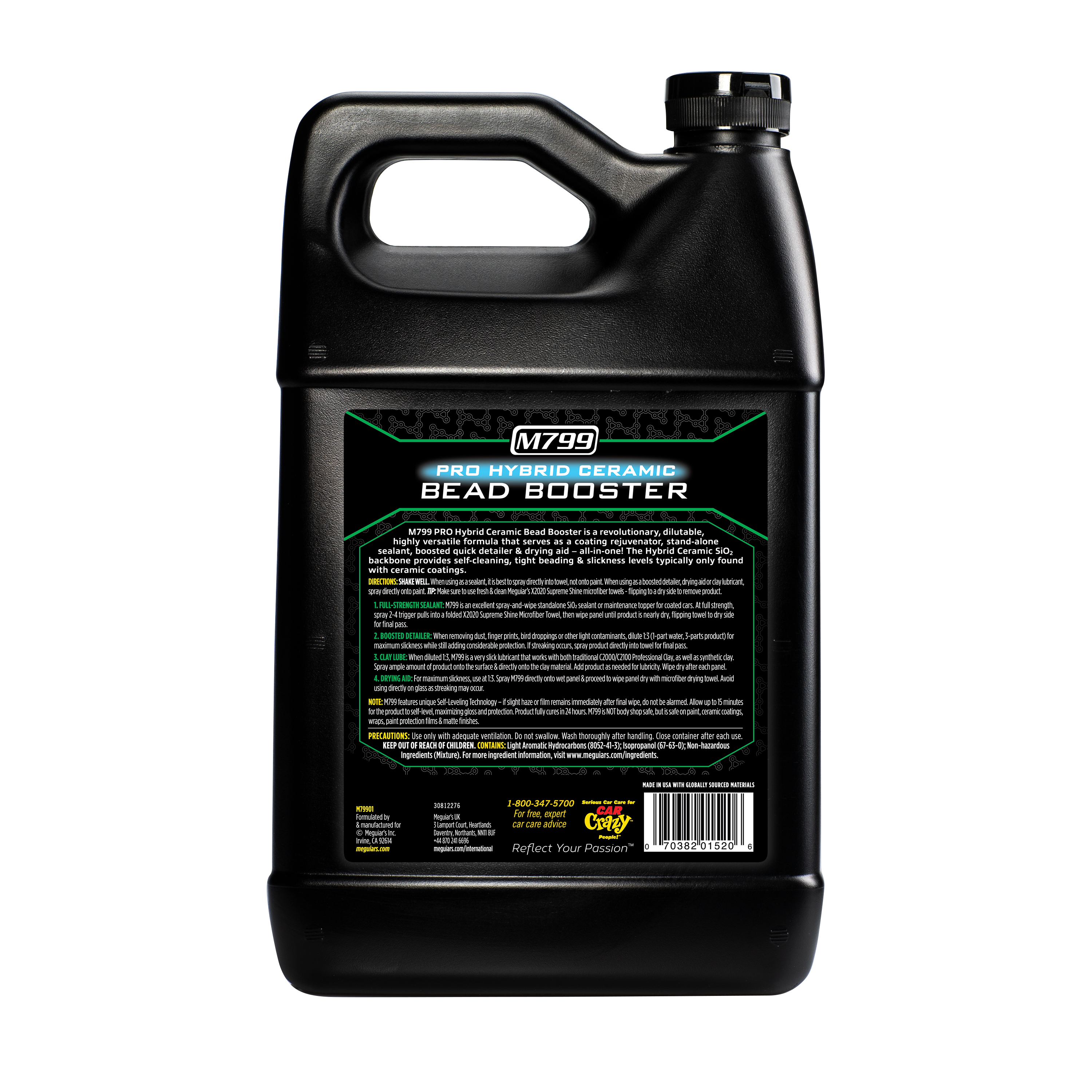 Meguiar’s 799 Pro Ceramic Bead Booster – Ceramic Boost To Maintain Ceramic Coatings - M79901, 1 Gallon