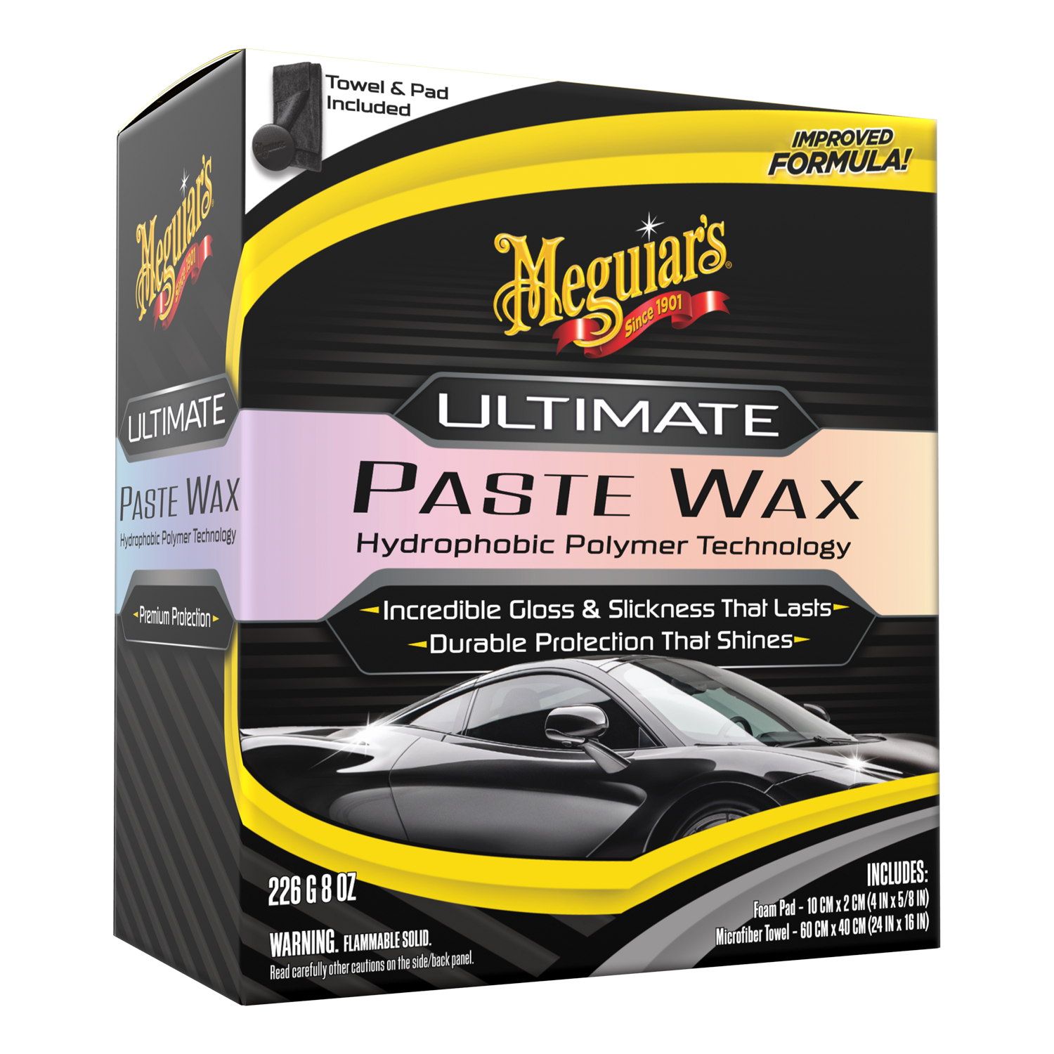 Meguiar's Ultimate Paste Wax, Long-Lasting, Easy to Use Synthetic Wax -  G210608, 8 Oz