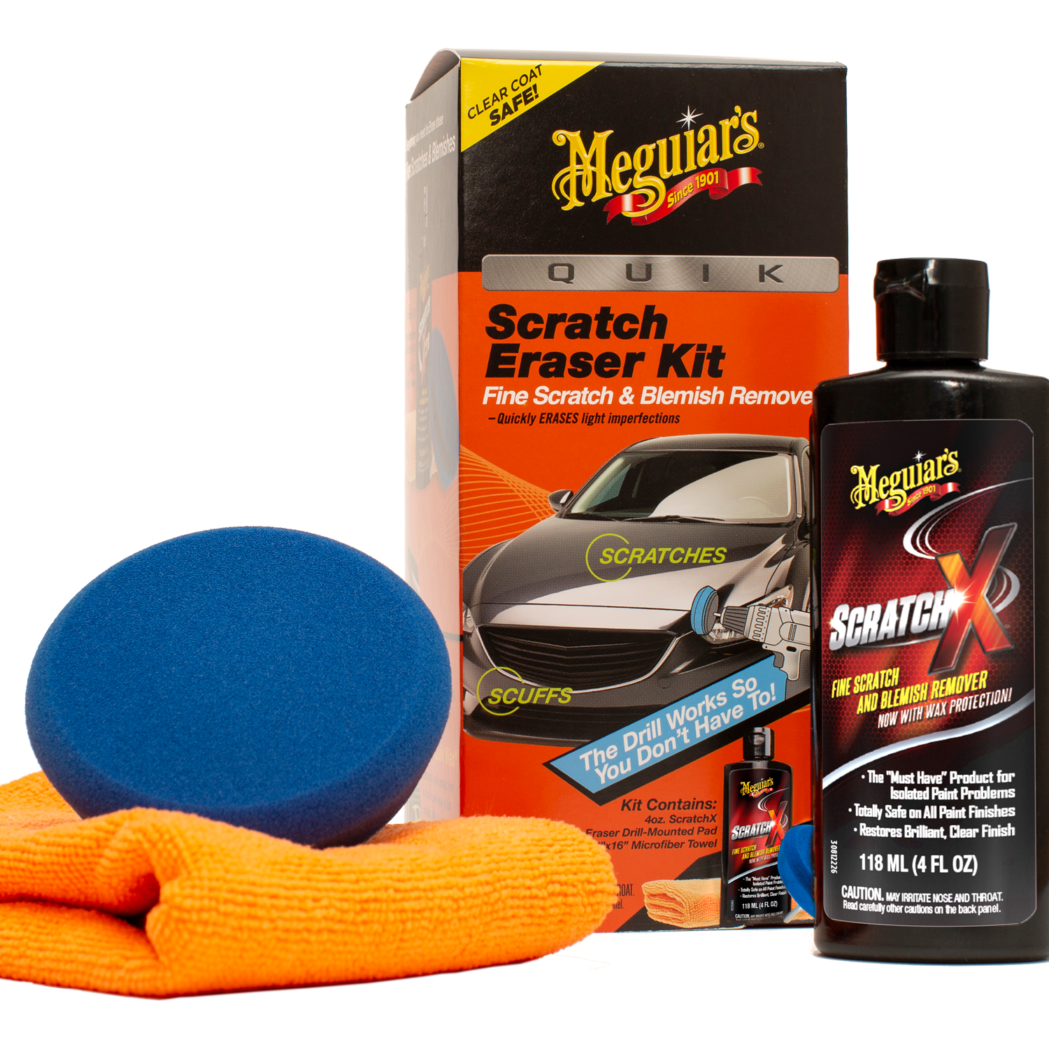 Meguiar's Quik Scratch Eraser Kit – All in One Kit to Remove Fine Blemishes  - G190200, Kit