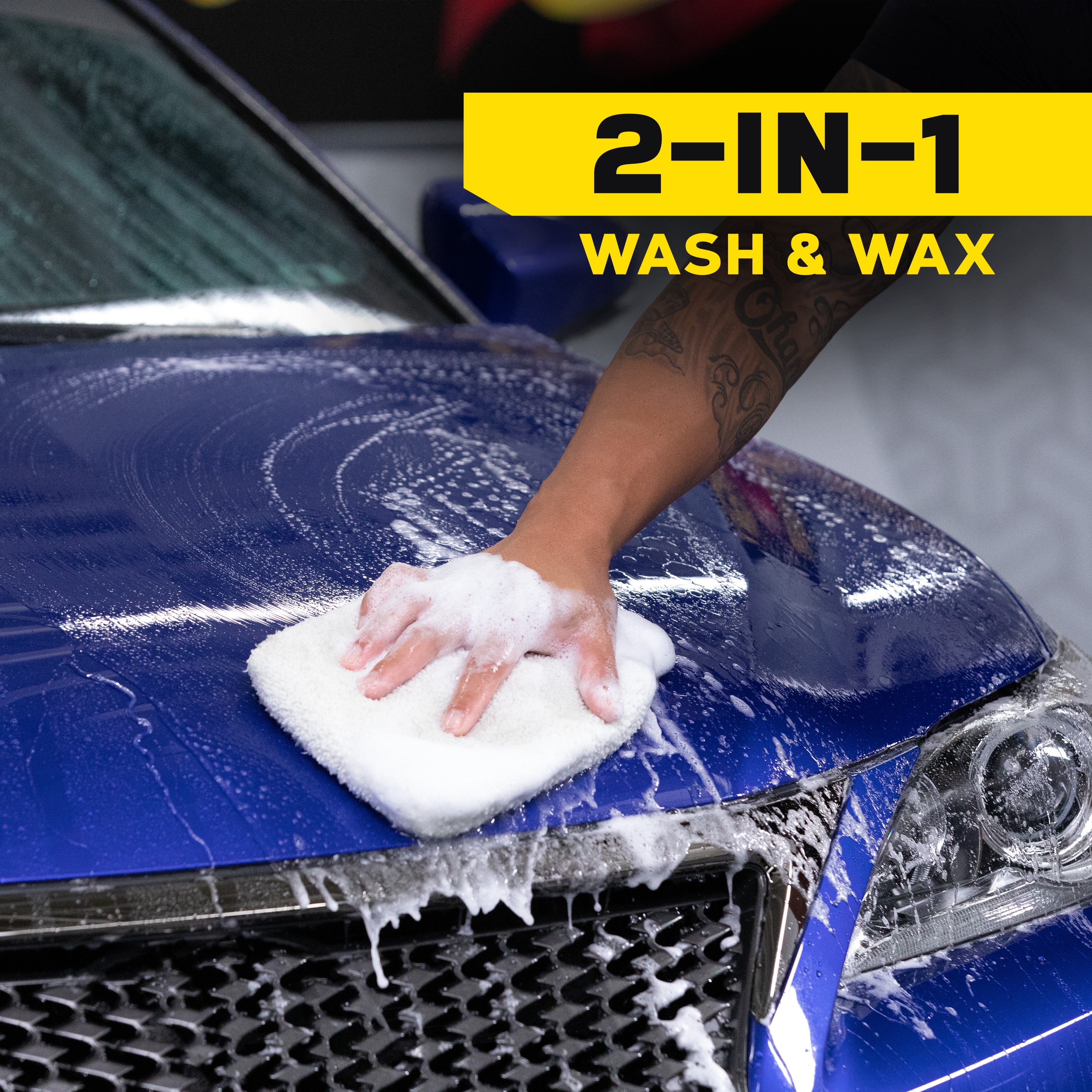 Meguiar’s Hybrid Ceramic Wash & Wax - Sophisticated Car Wash Gently Cleans and Adds Shine and Slickness While Boosting Paint with Hybrid Ceramic Wax and Extreme Water Beading - 48oz