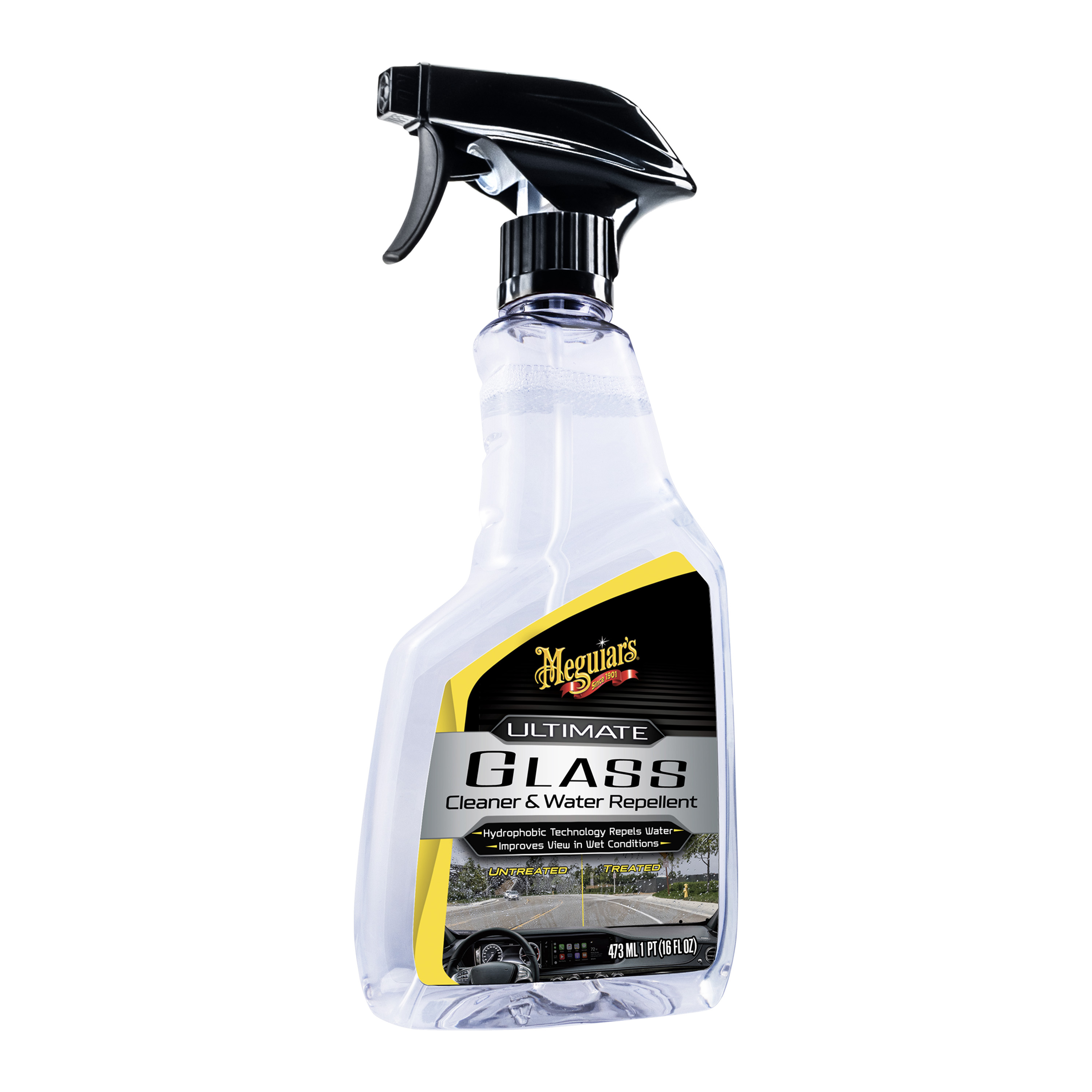 Meguiar's Ultimate Glass Cleaner & Water Repellent - Premium Glass and Window  Cleaner for Quick Cleaning with Hydrophobic Technology that Acts as a Rain  Repellent Improving Visibility in Rain, 16oz