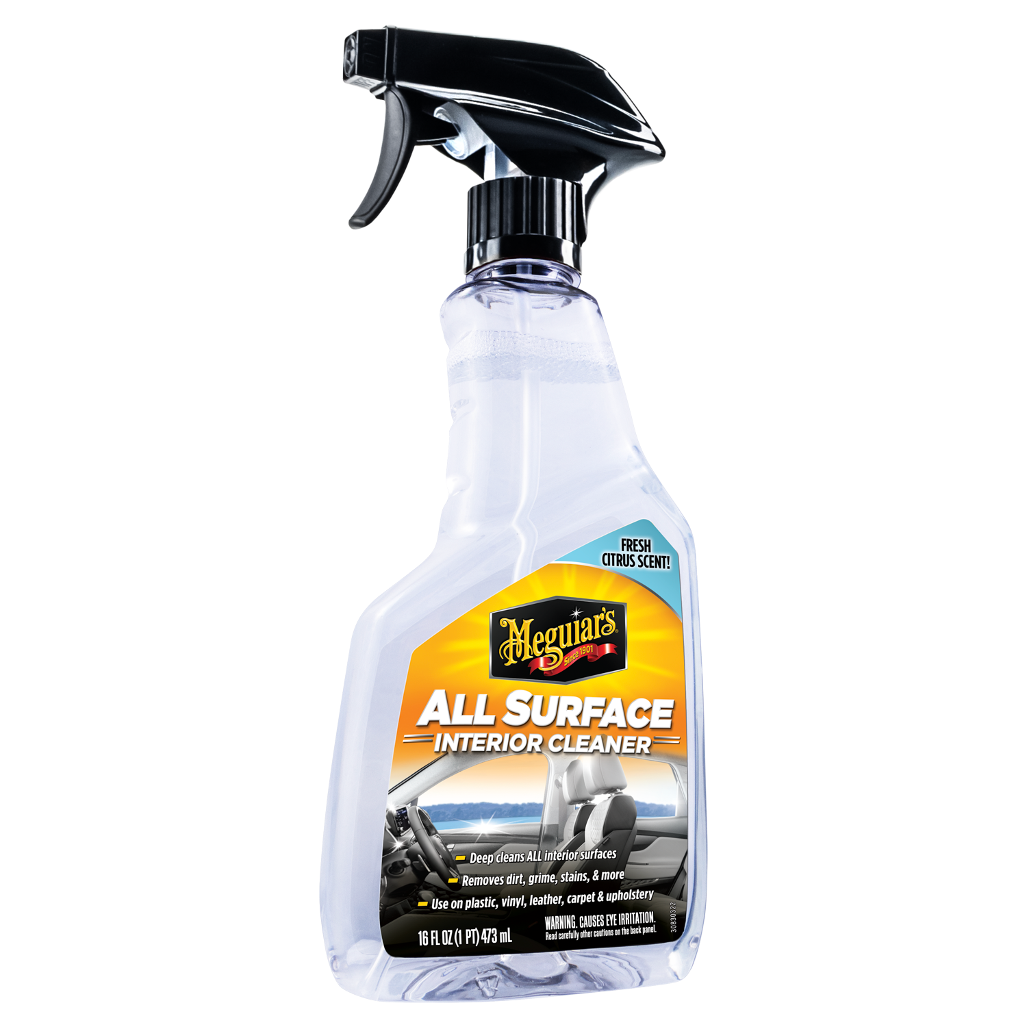 Meguiar's All Surface Interior Cleaner - All Purpose Interior Cleaner Quickly and Safely Cleans All Your Interior Surfaces and  Leaves Behind a Pleasant Scent - Premium Auto Interior Cleaner, 16oz