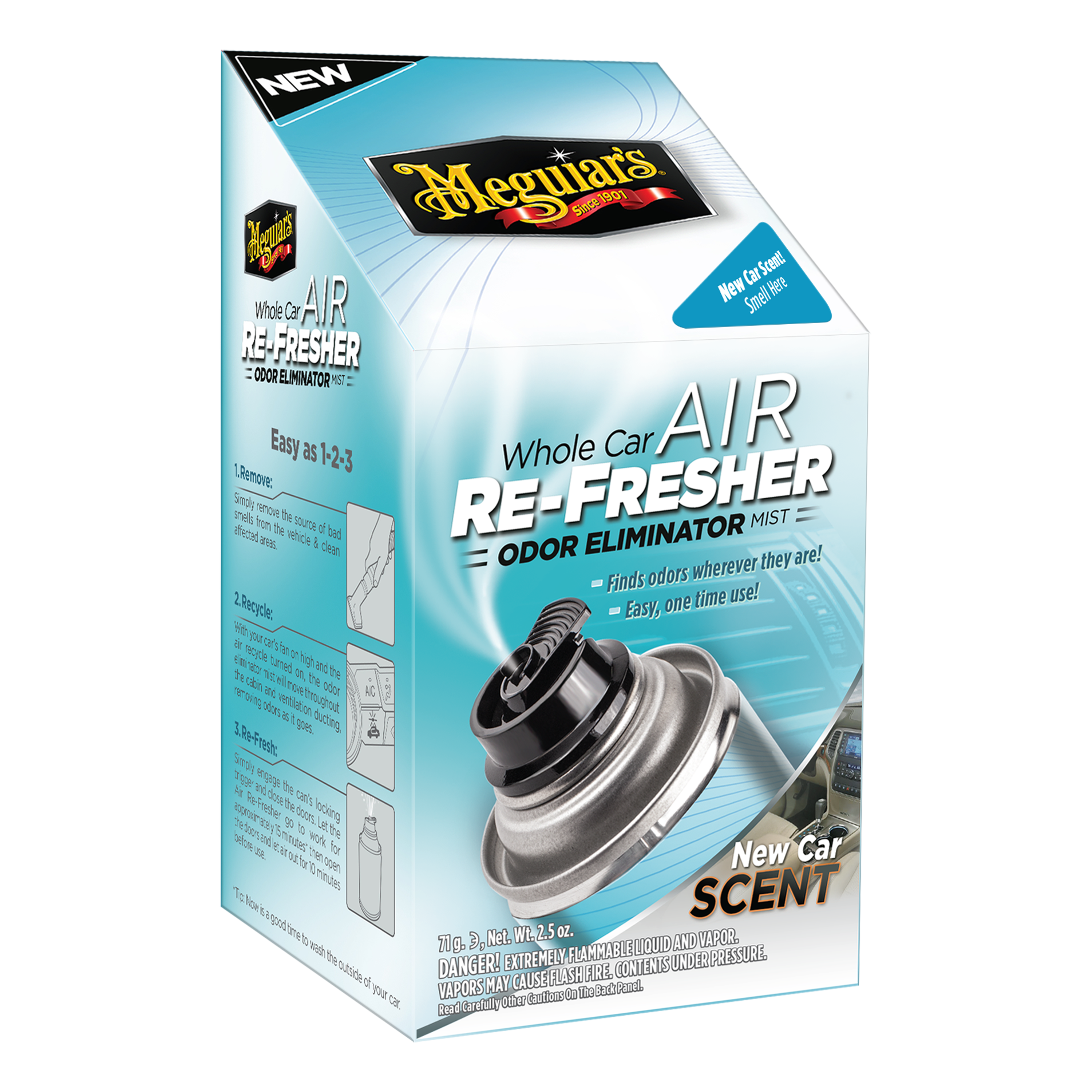 Meguiar's® Whole Car Air Re-Fresher Odor Eliminator Mist - New Car Scent,  G16402, 2 oz., Aerosol