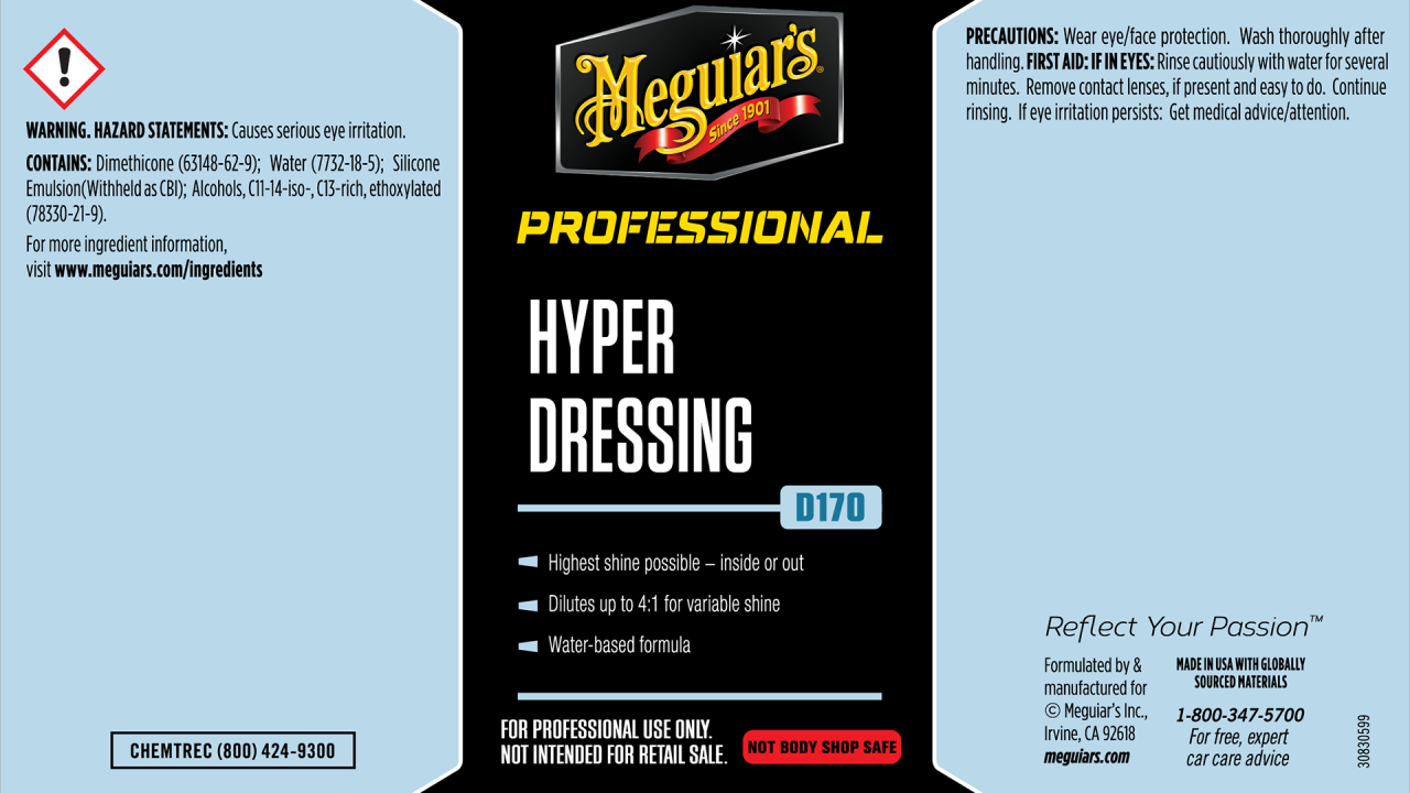 D170 Hyper Dressing Secondary Label