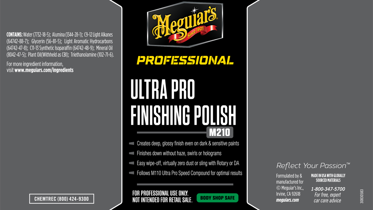 M210 Ultra Pro Finishing Polish Secondary Label