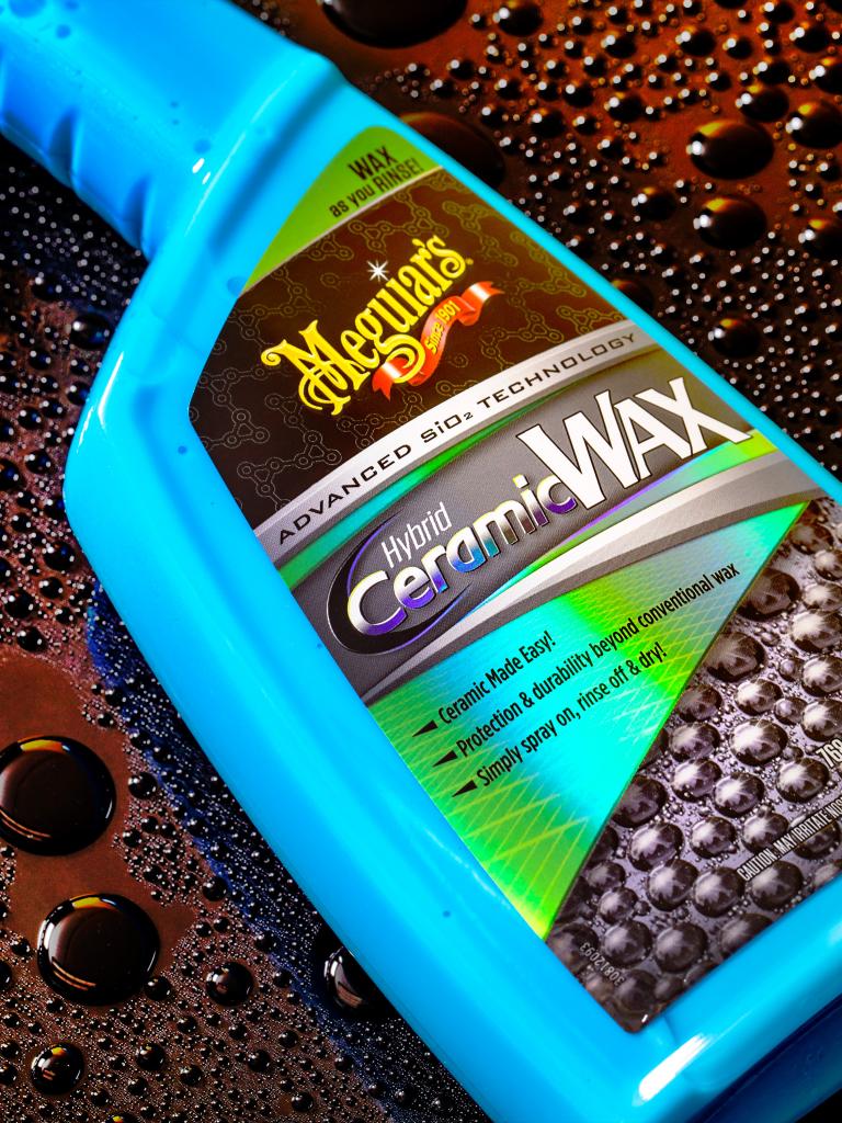 Close up of Meguiar's Hybrid Ceramic Wax bottle