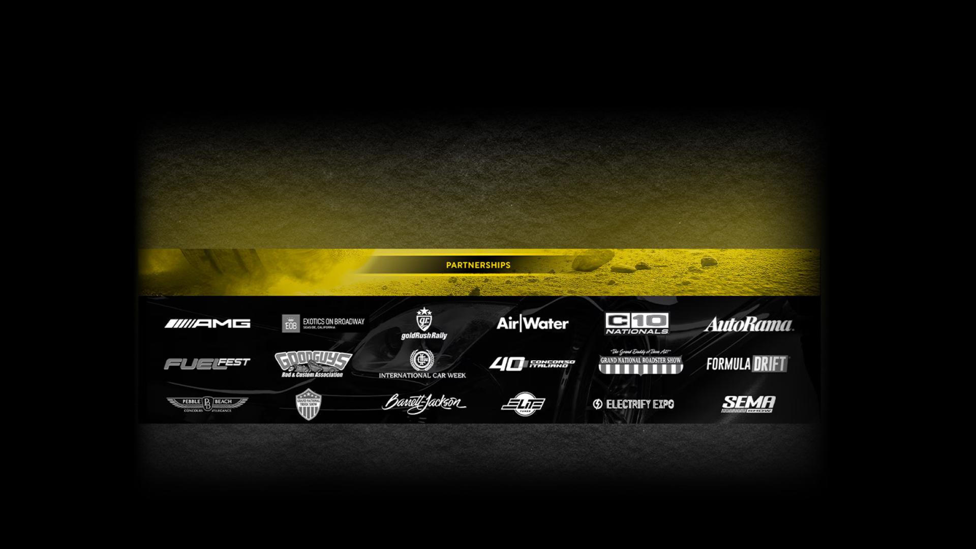 image of brand logos that Meguiar's partners with