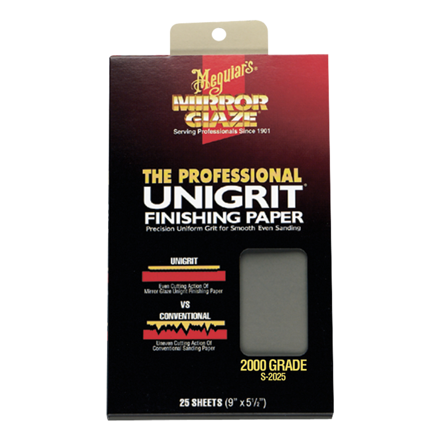 Meguiar's® Mirror Glaze® Unigrit Finishing Paper, S2025, 2000 Grit, 25