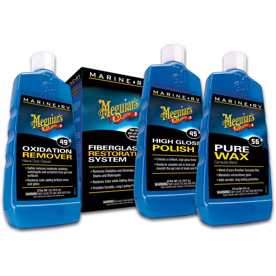 Meguiar's® Marine/RV Fiberglass Restoration System, M4965, Kit Meguiar's