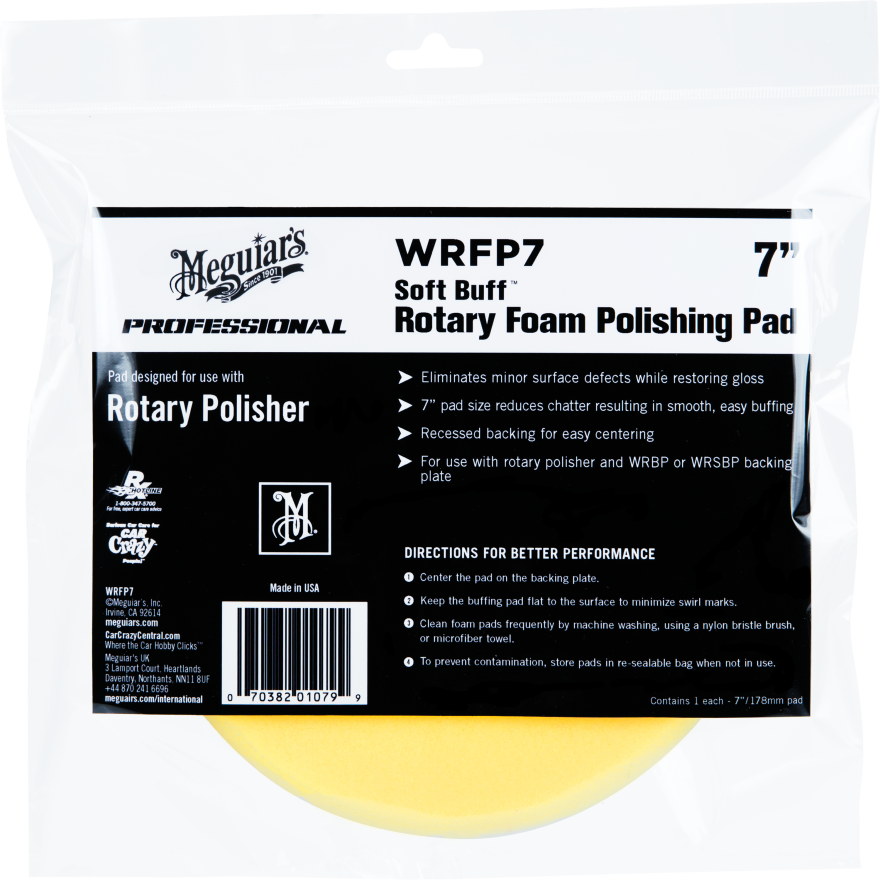 Meguiar's® 7" Soft Buff Rotary Foam Polishing Pad, WRFP7 Meguiar's