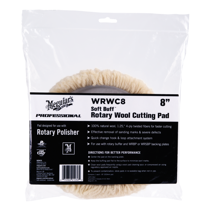 Meguiar's® 8" Soft Buff Rotary Wool Cutting Pad, WRWC8 Meguiar's