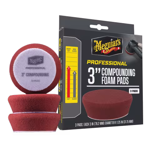Meguiar's Professional 3" Compound Foam Pad, M3CFP3, 3 pack