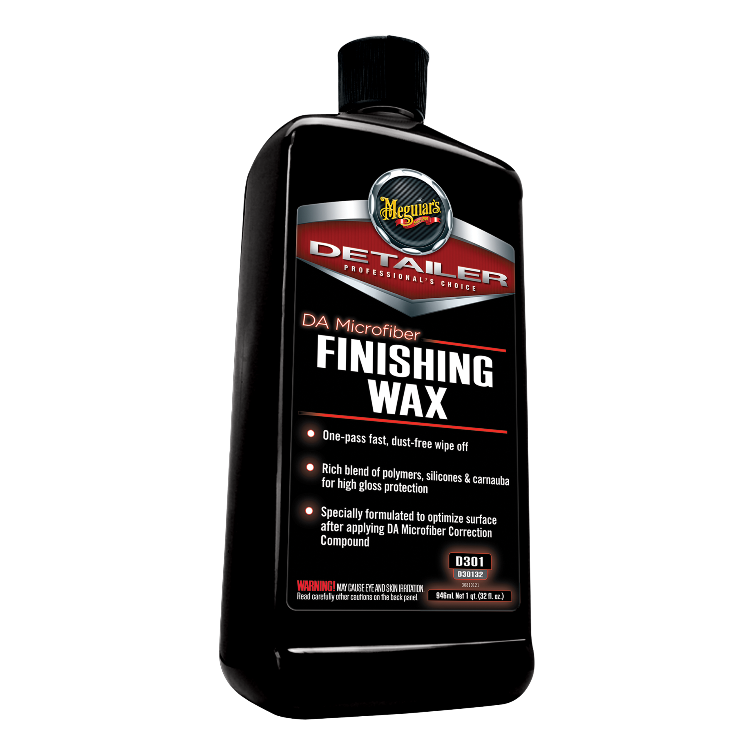 D301 DA Microfiber Finishing Wax, 32 oz