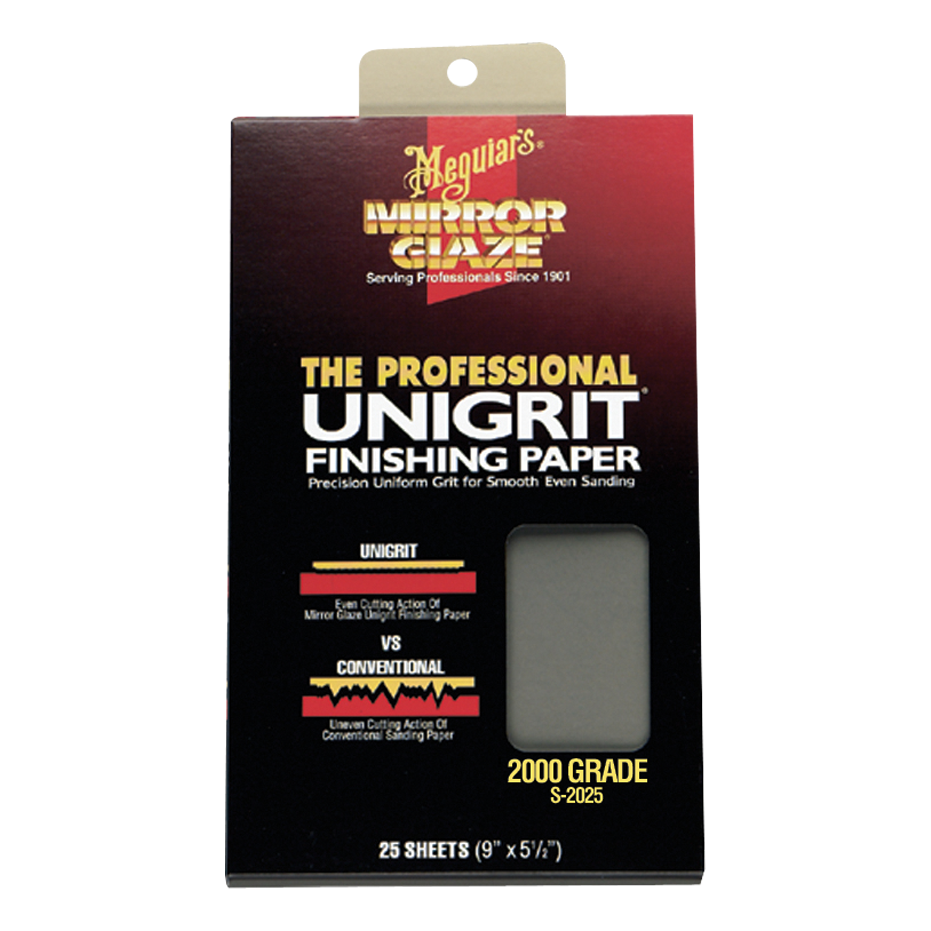 Meguiar's® Mirror Glaze® Unigrit Finishing Paper 2000 Grit, S2015, 25 SHEETS