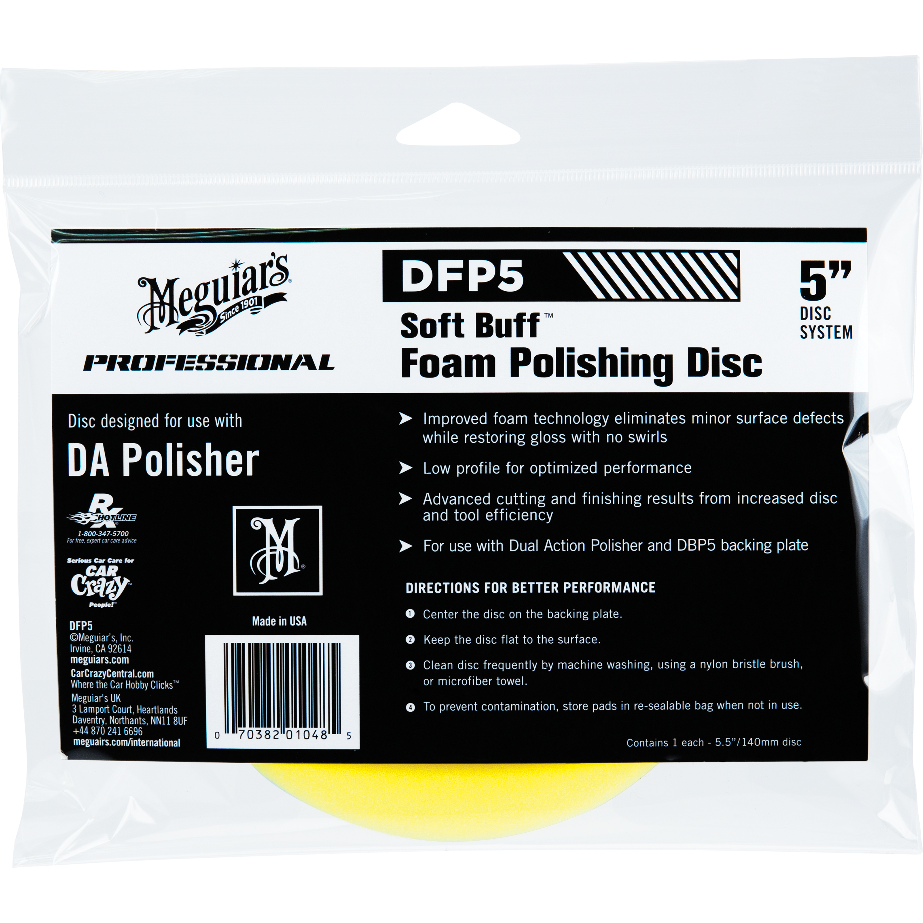 DFP5 - Soft Buff DA Foam Polishing Disc - 5"